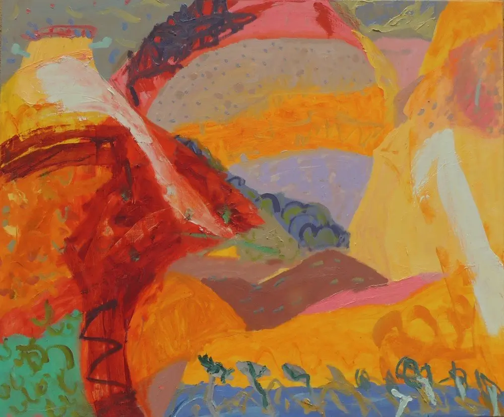Painted Desert 5 oil on linen by artist Sally Stokes