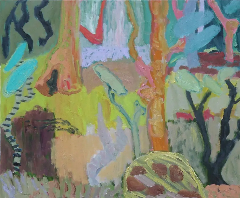 The thief of sounds (Allocated B) oil on canvas by artist Sally Stokes