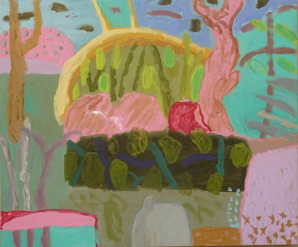 Some very strange things  oil on linen by artist Sally Stokes
