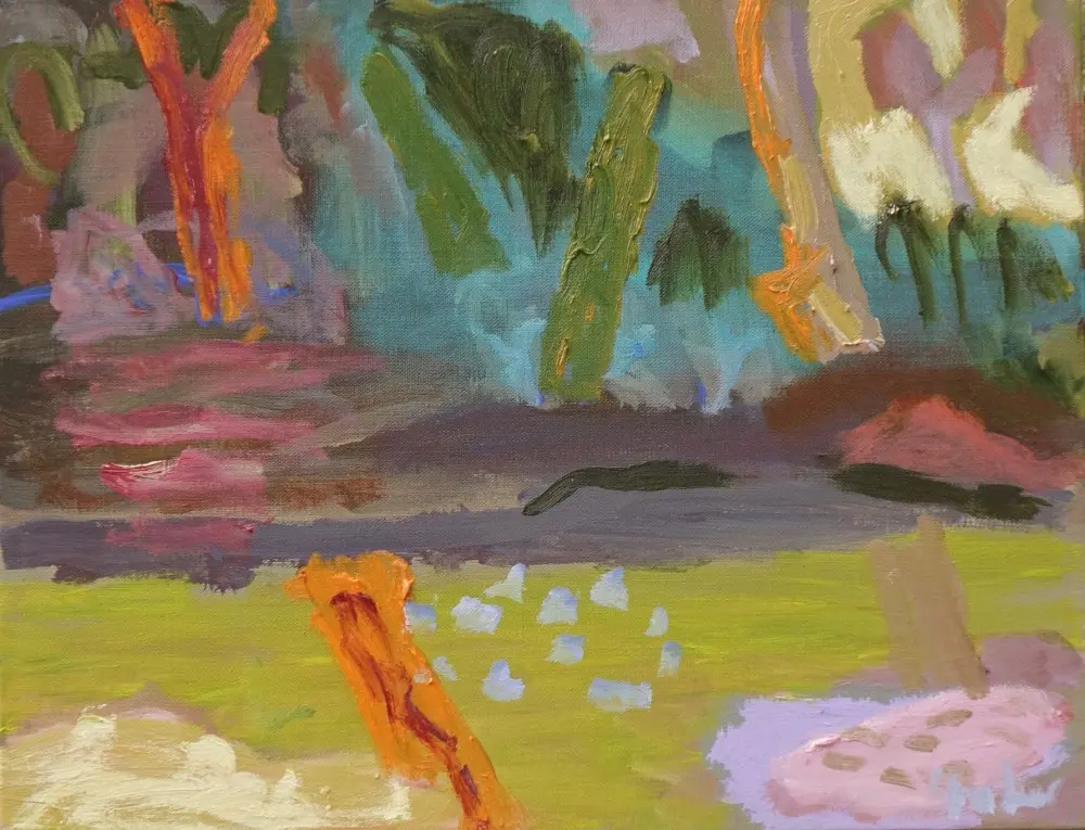 Twilight (SOLD) acrylic on canvas by artist Sally Stokes