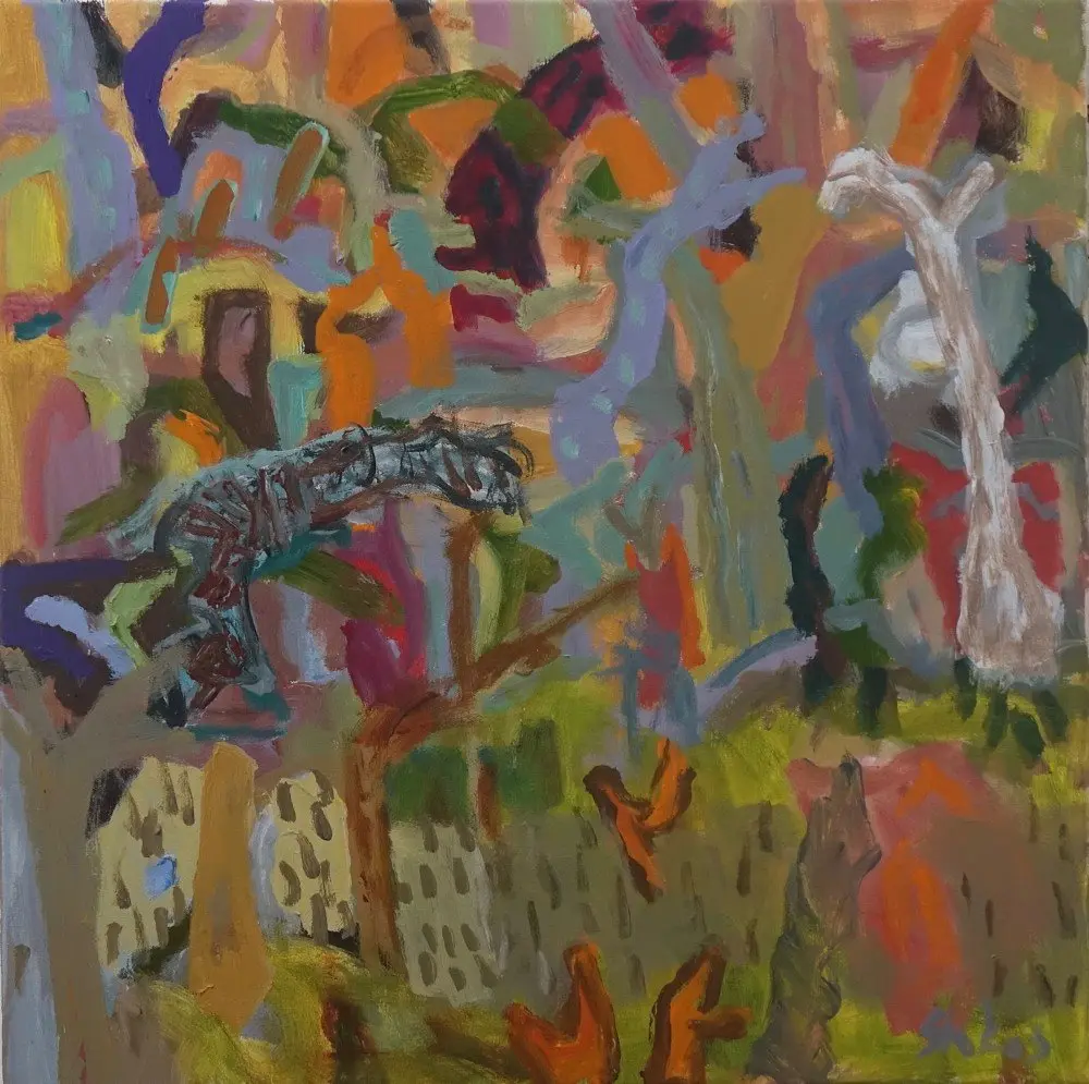 Dance of the mangroves acrylic on canvas by artist Sally Stokes