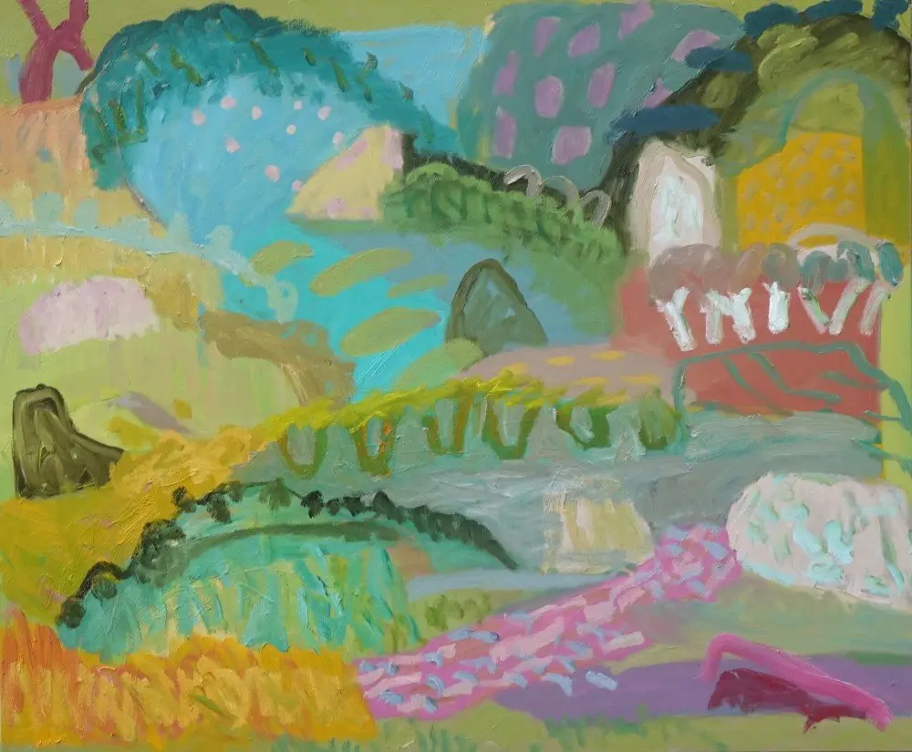 A rich fragrance (SOLD) oil on linen by artist Sally Stokes