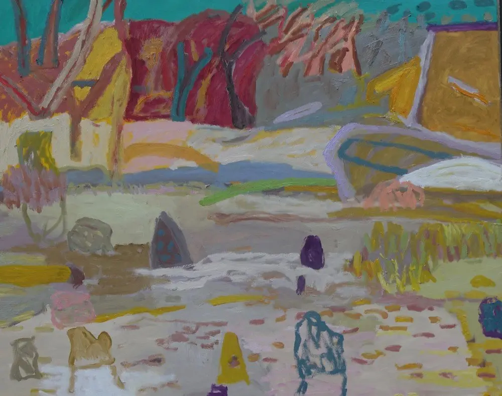 The afternoon oil on canvas by artist Sally Stokes