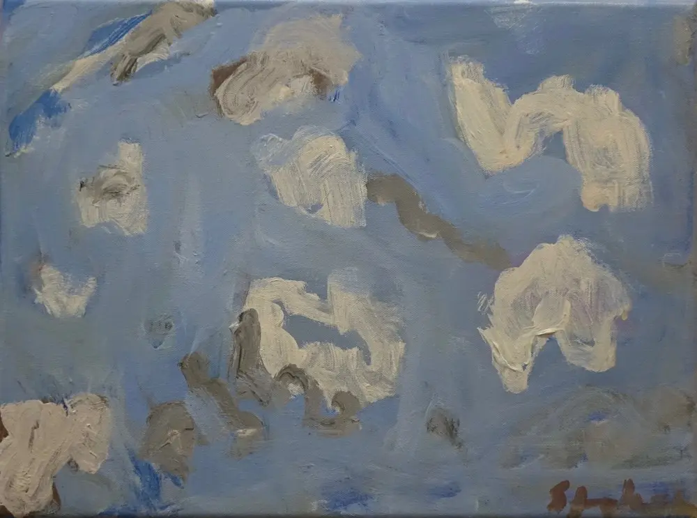Cloud 9 acrylic on canvas by artist Sally Stokes