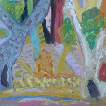 Worth singing (SOLD)  oil on canvas by artist Sally Stokes