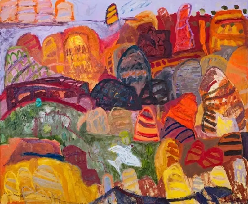 Purnululu 1 (SOLD) oil on canvas by artist Sally Stokes