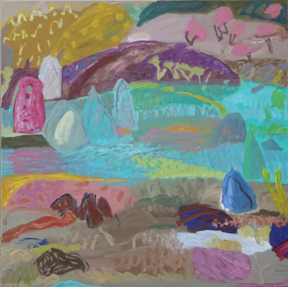 We fall back (SOLD)  oil on linen by artist Sally Stokes