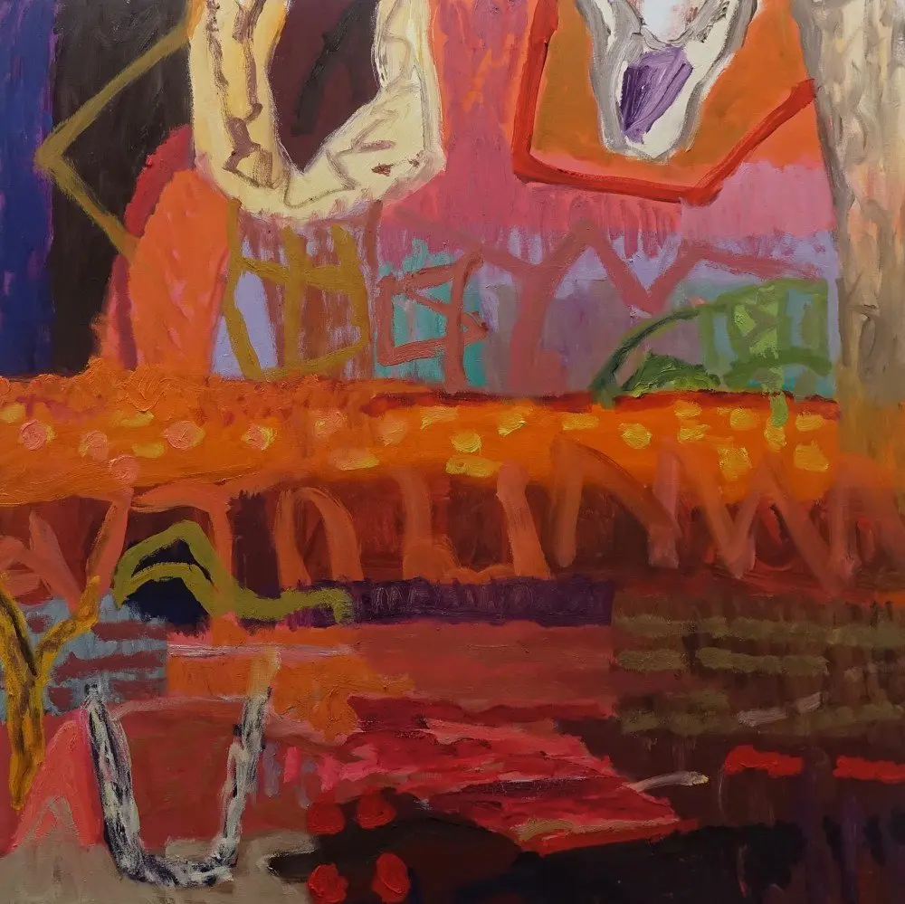 Life force oil on canvas by artist Sally Stokes