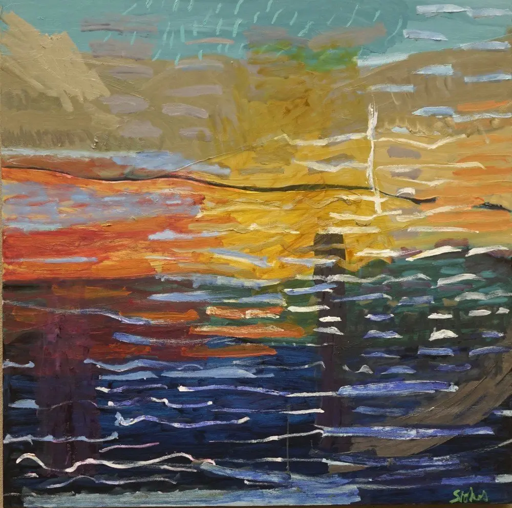 This nameless place oil on canvas by artist Sally Stokes