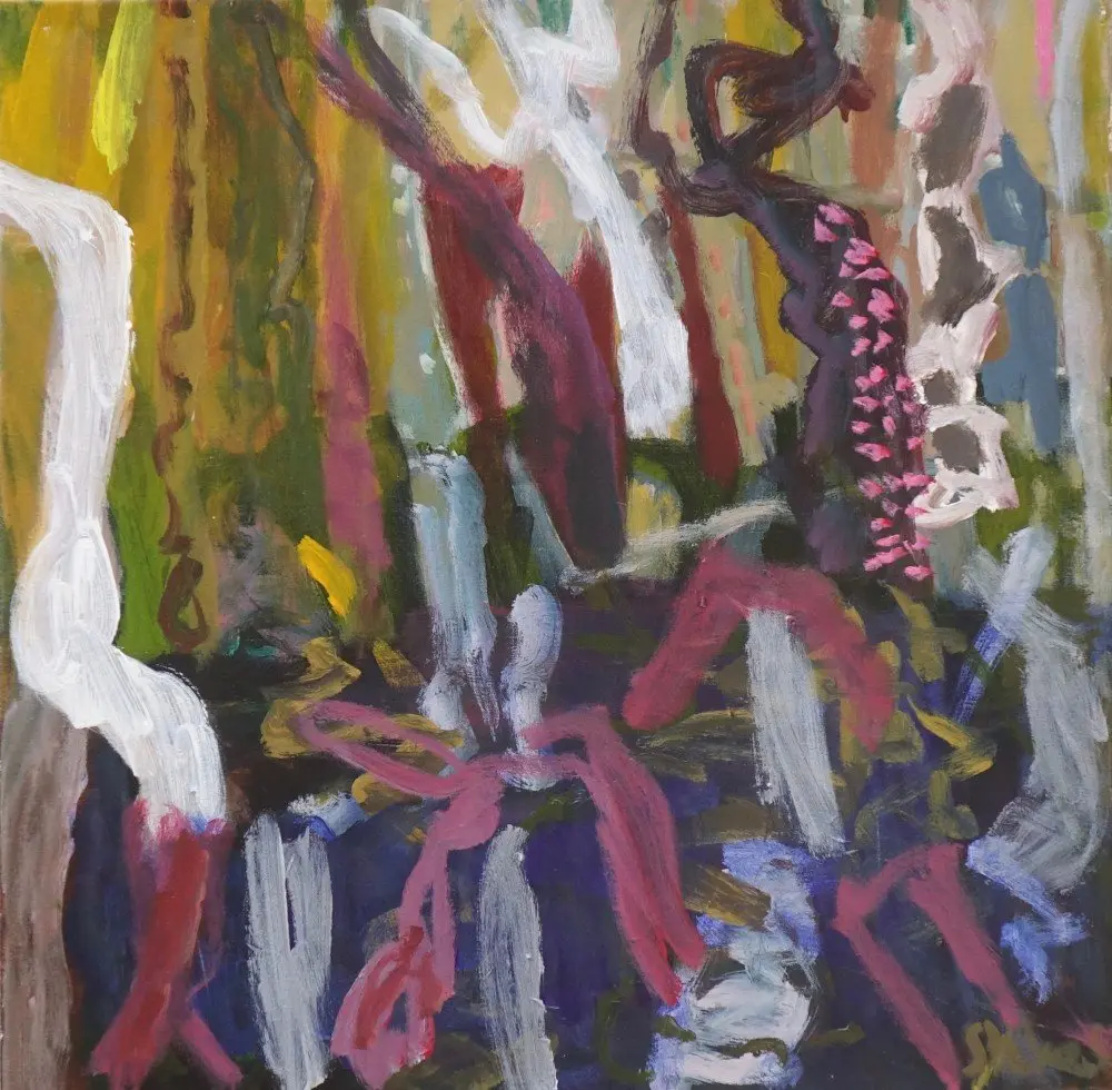 Before the silence acrylic on canvas by artist Sally Stokes