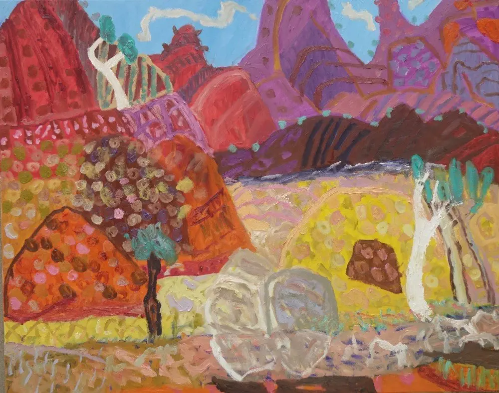 Where it comes from oil on canvas by artist Sally Stokes