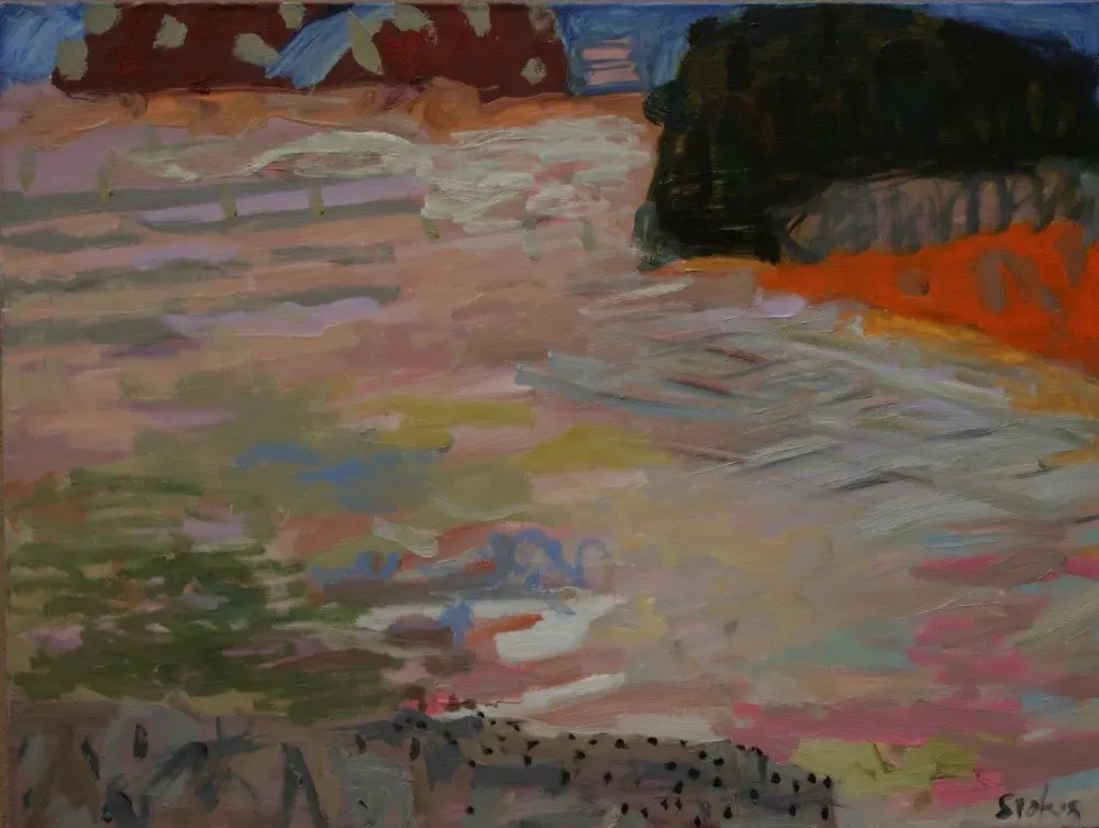 Morning oil on linen by artist Sally Stokes