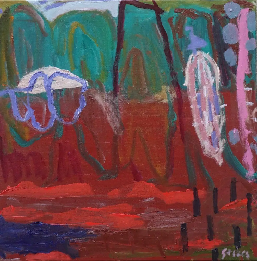 Rich and timeless oil on linen by artist Sally Stokes