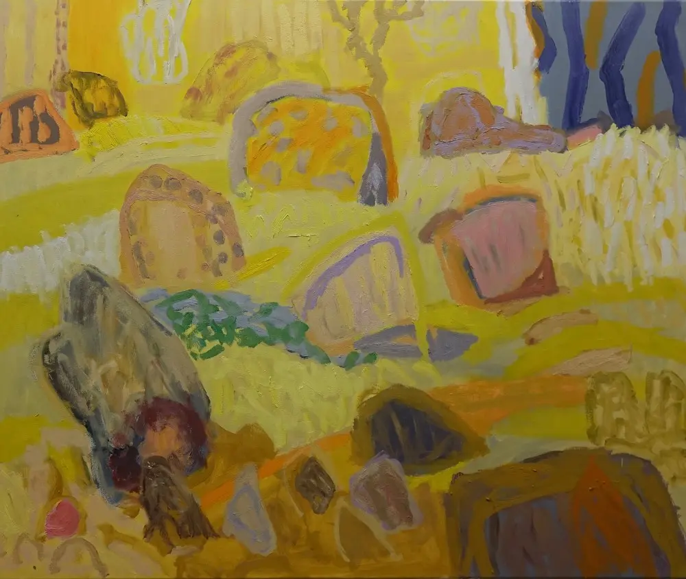 Time oil on canvas by artist Sally Stokes
