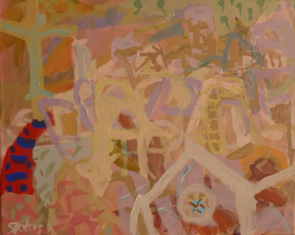 Assisi 2 acrylic on canvas by artist Sally Stokes