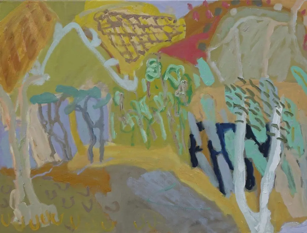 The invisible gift oil on linen by artist Sally Stokes