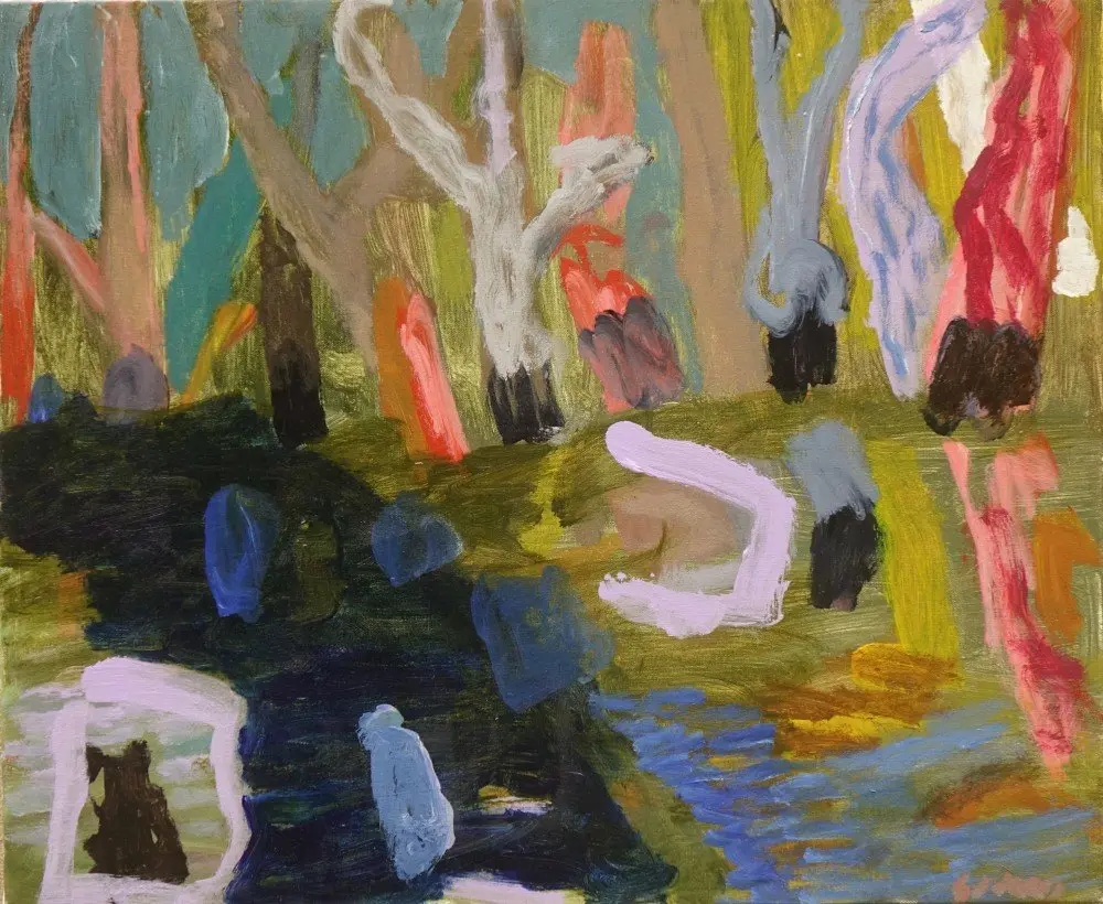 The story of everything (SOLD) acrylic on canvas by artist Sally Stokes