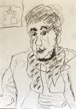 Stokes_Portrait 5_charcoal on paper_42x30cm