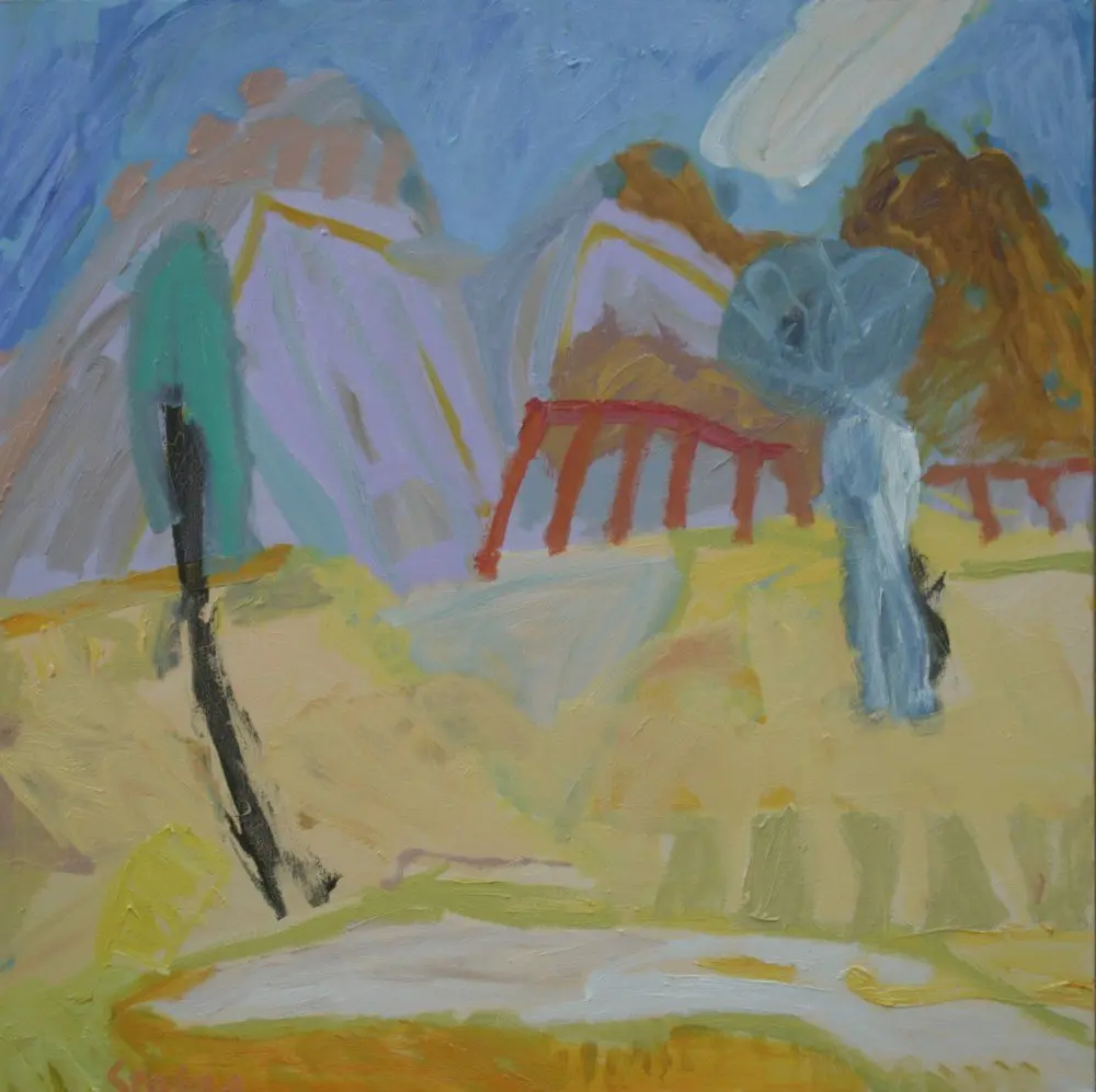 Travelling South (SOLD) Oil on Canvas by artist Sally Stokes