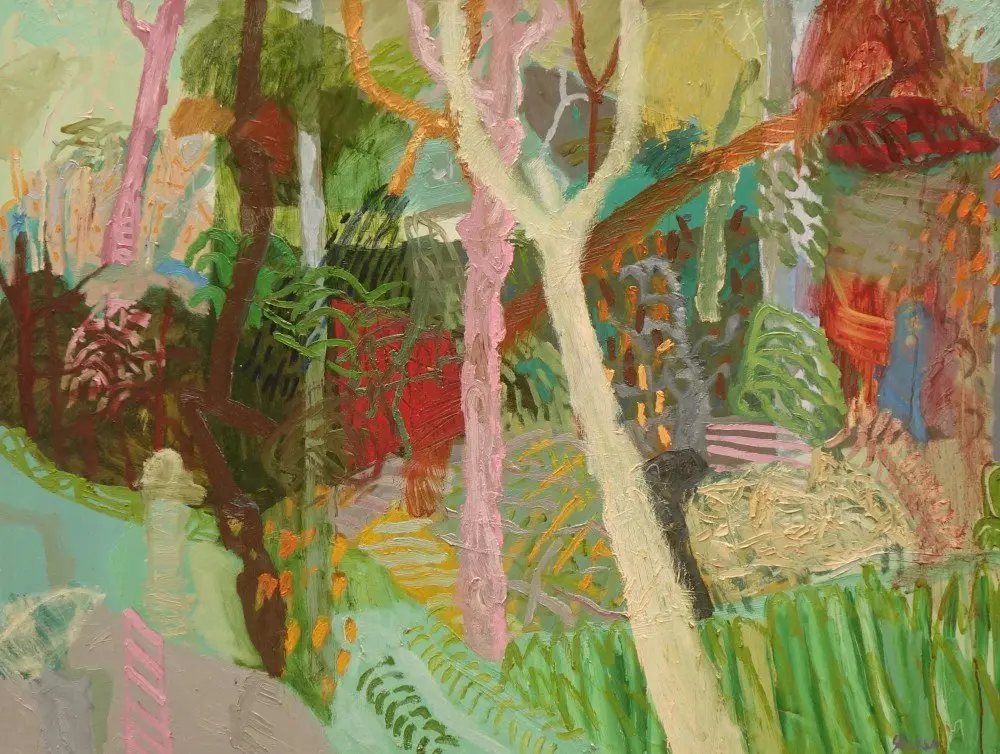 Dancing bush (SOLD) oil on canvas by artist Sally Stokes