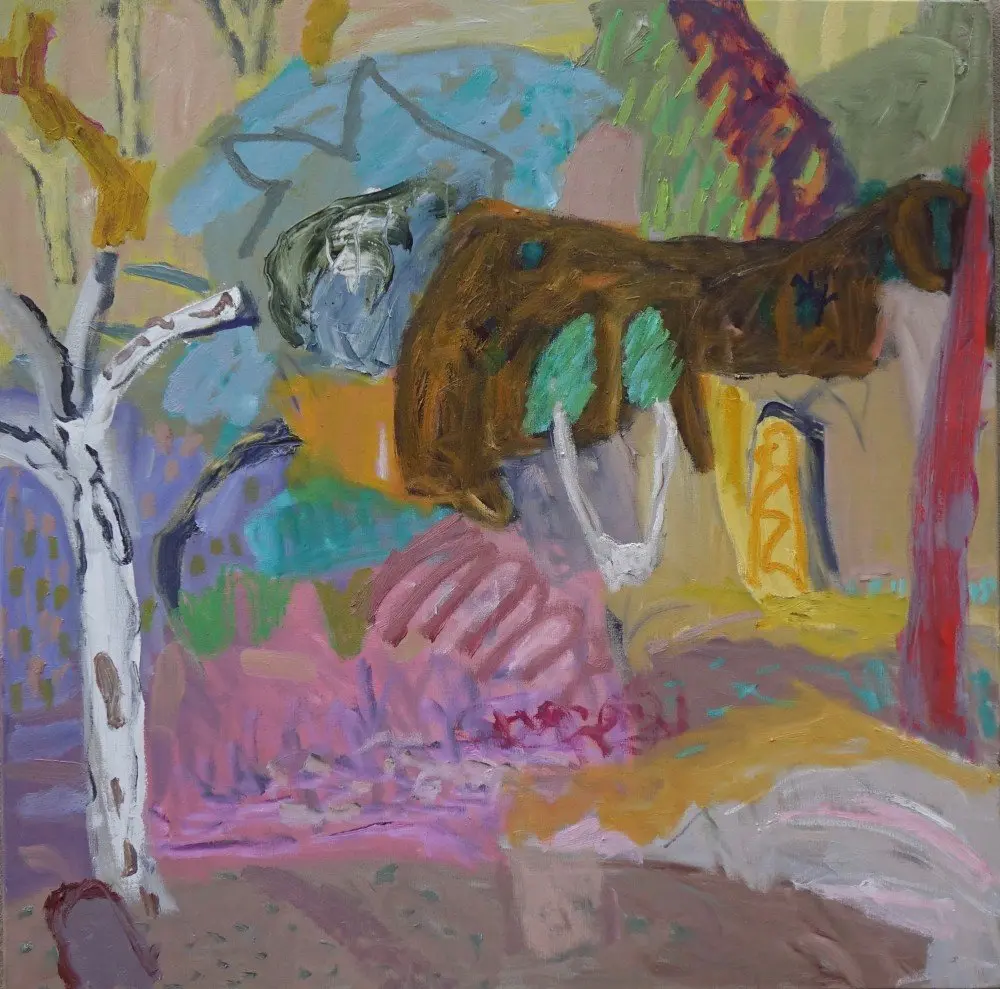 Nothing you can understand will be sweeter  oil on linen by artist Sally Stokes