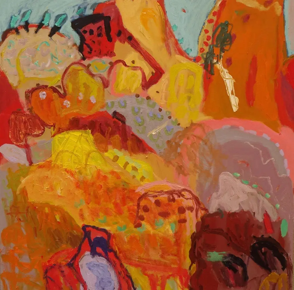 Beauty walks so freely (SOLD) oil on linen by artist Sally Stokes