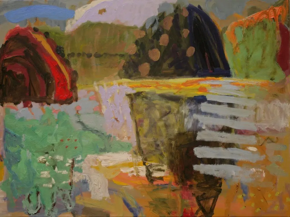 Moving Spaces oil on linen by artist Sally Stokes