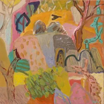She knows (SOLD) oil on linen by artist Sally Stokes