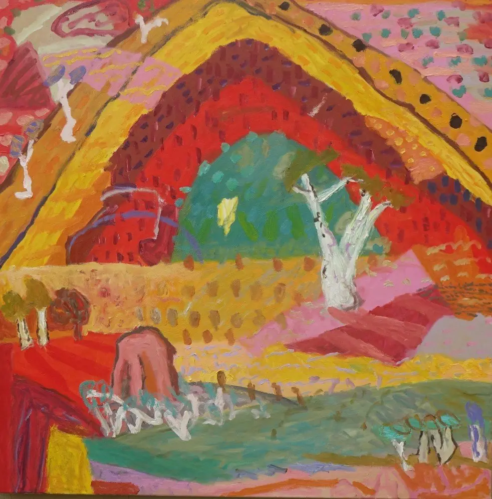Paradise found  oil on canvas by artist Sally Stokes