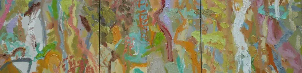 BVNP oil on canvas (triptych) by artist Sally Stokes