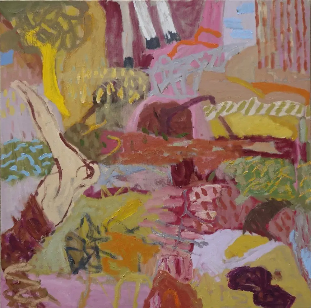 Echoes of the river  oil on linen by artist Sally Stokes