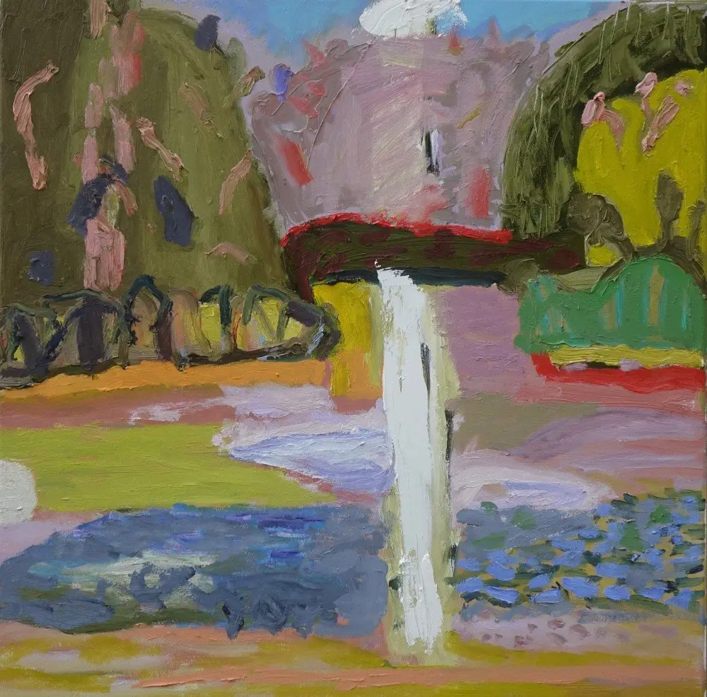 Sunstream oil on canvas by artist Sally Stokes