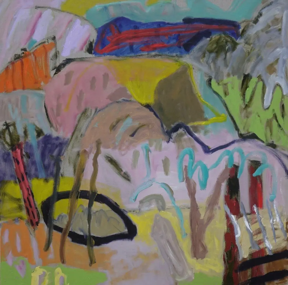 Let ourselves be carried oil on linen by artist Sally Stokes