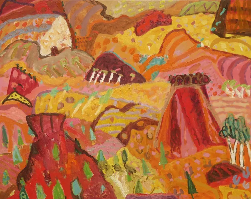 Something alive  oil on canvas by artist Sally Stokes