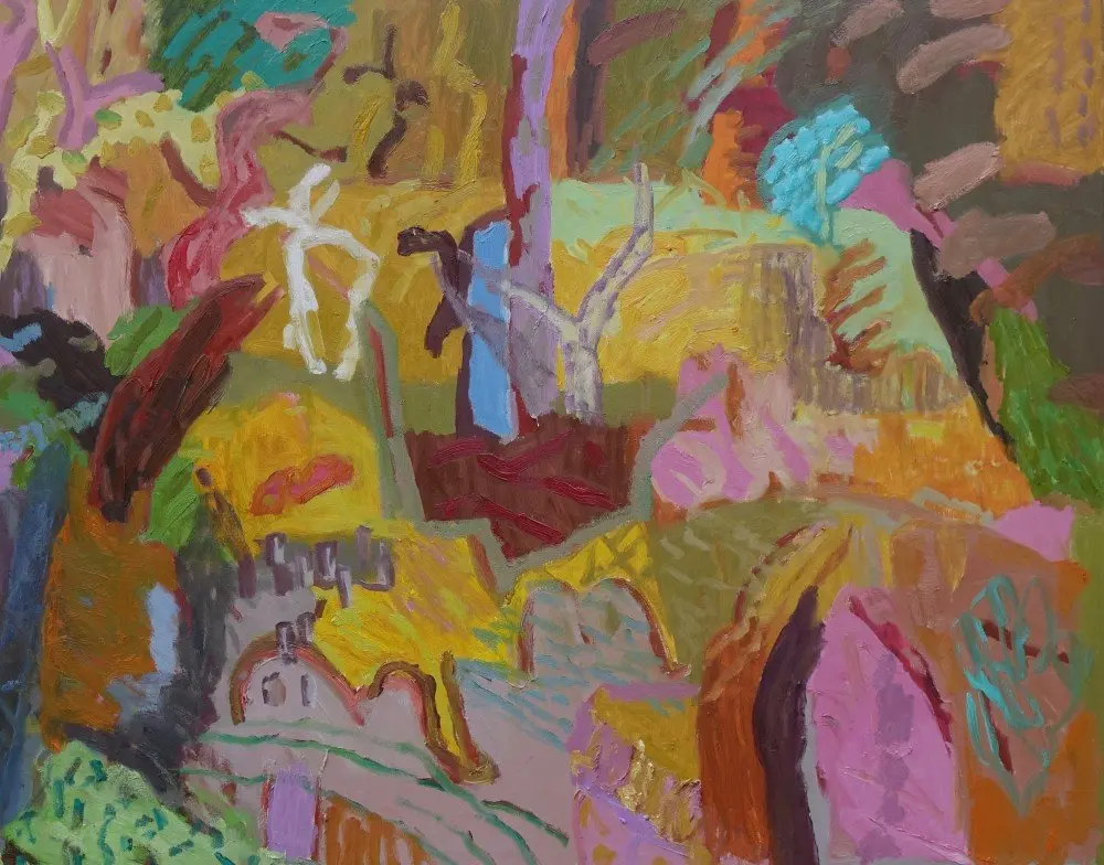 The puzzle oil on canvas by artist Sally Stokes