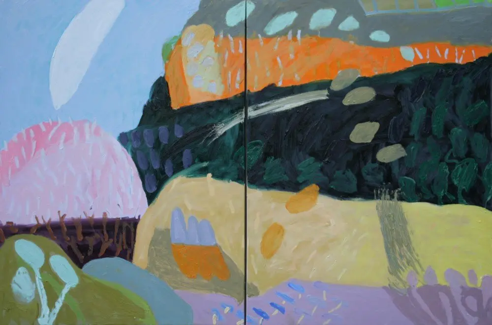 Cloud Falling (SOLD) Oil on canvas by artist Sally Stokes