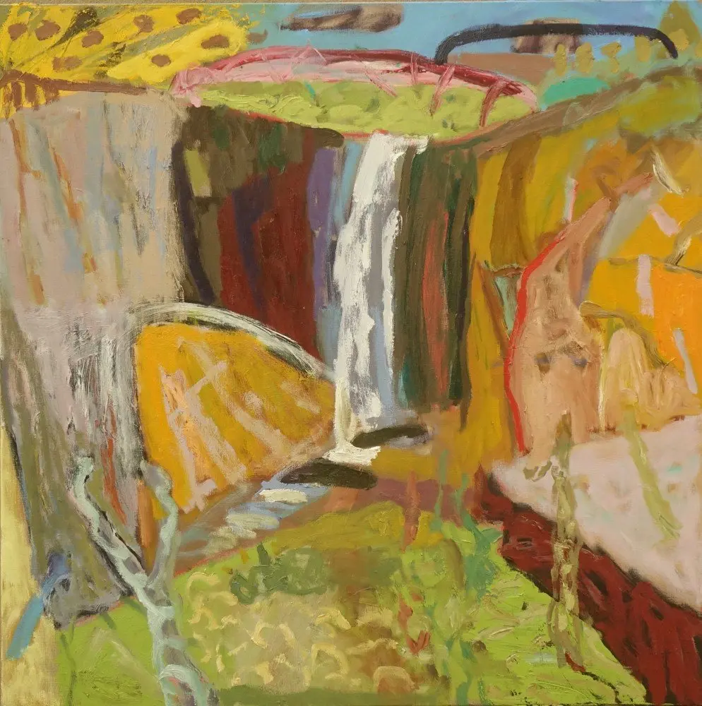 Dangars falls oil on linen by artist Sally Stokes