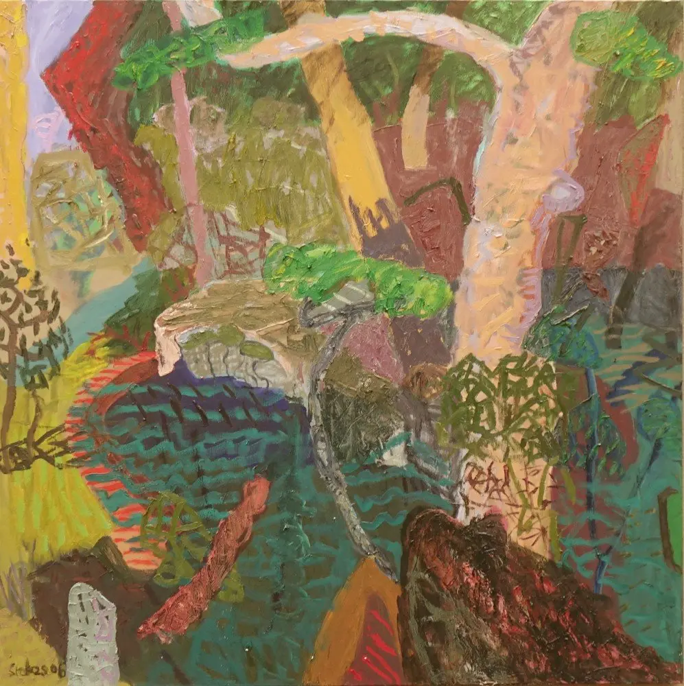 Bush journey oil on canvas by artist Sally Stokes