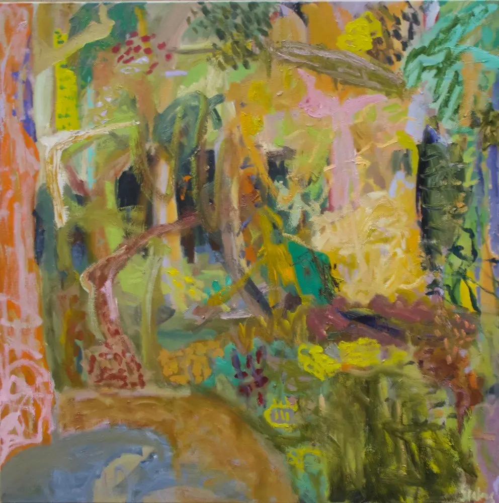 Lost in stillness oil on linen by artist Sally Stokes