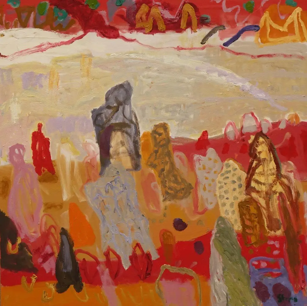 Sacred Salt oil on linen by artist Sally Stokes