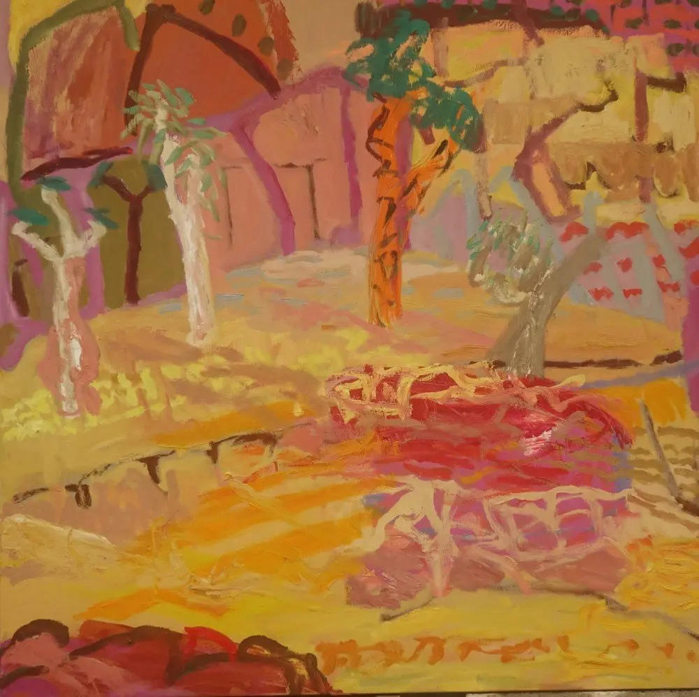 Love and grace (SOLD) oil on linen by artist Sally Stokes
