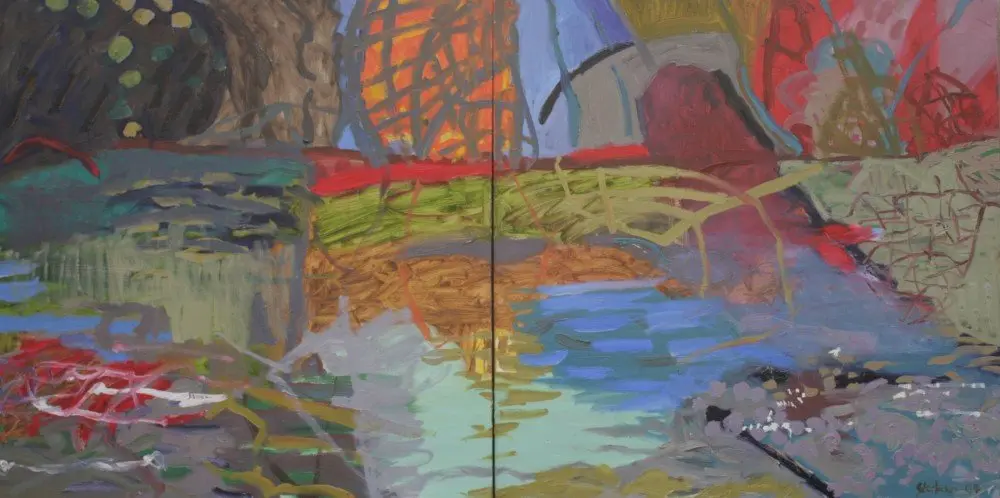 Berowra Creek Oil on canvas by artist Sally Stokes