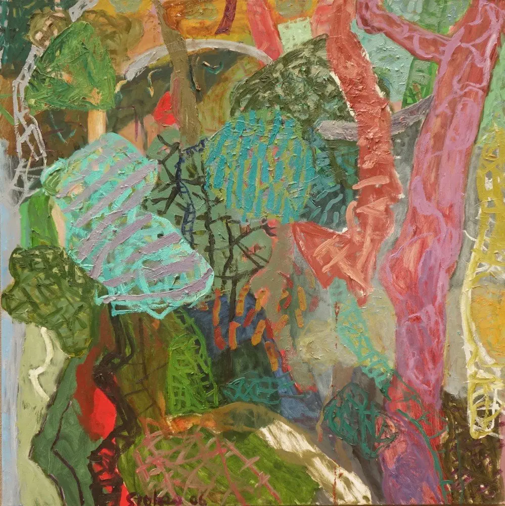 Home bush oil on canvas by artist Sally Stokes