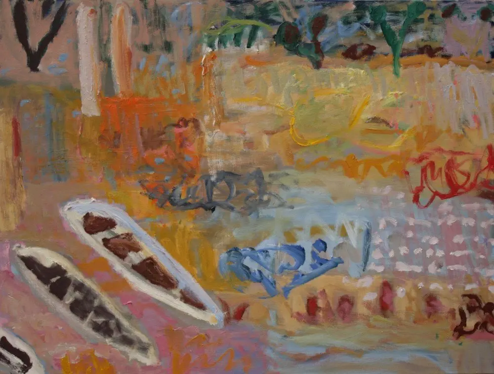 Passages oil on linen by artist Sally Stokes