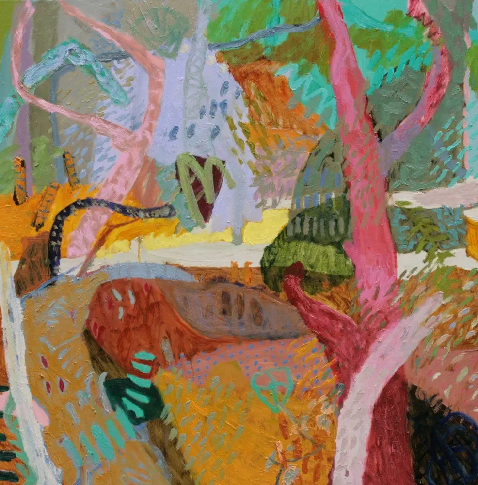 The Dance of Bush (SOLD) oil on canvas by artist Sally Stokes