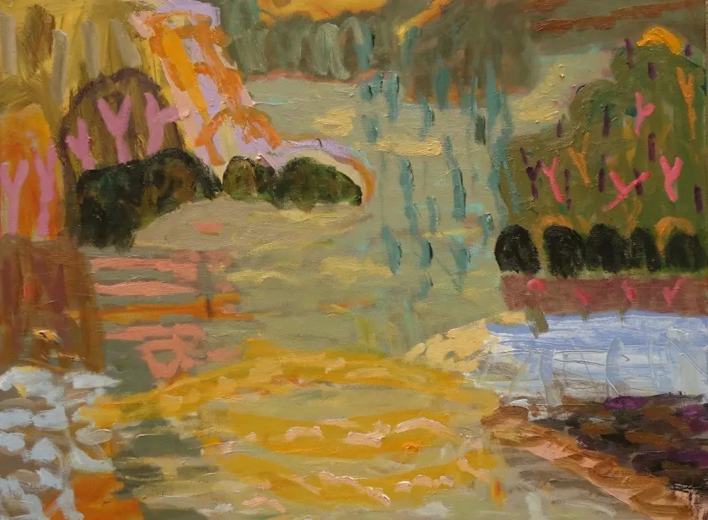 A few precious hours (SOLD) oil on linen by artist Sally Stokes